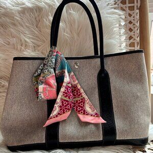 HERMES Garden Party PM  with authentic Hermes twilly